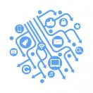 Print Illustration of social media concept